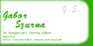 gabor szurma business card